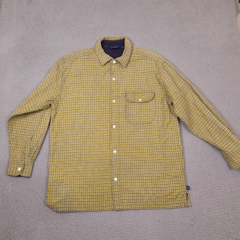 Bullhead All‎ Terrain Shirt Mens XL Yellow Plaid Button Up Long Sleeve Outdoor